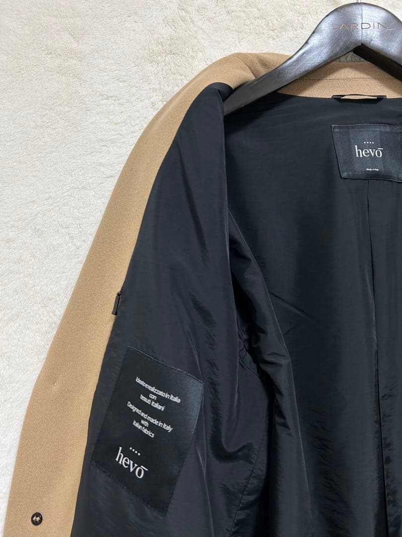 【極美品】hevo イーヴォ ロングコート 46 M キャメル オーバーサイズ