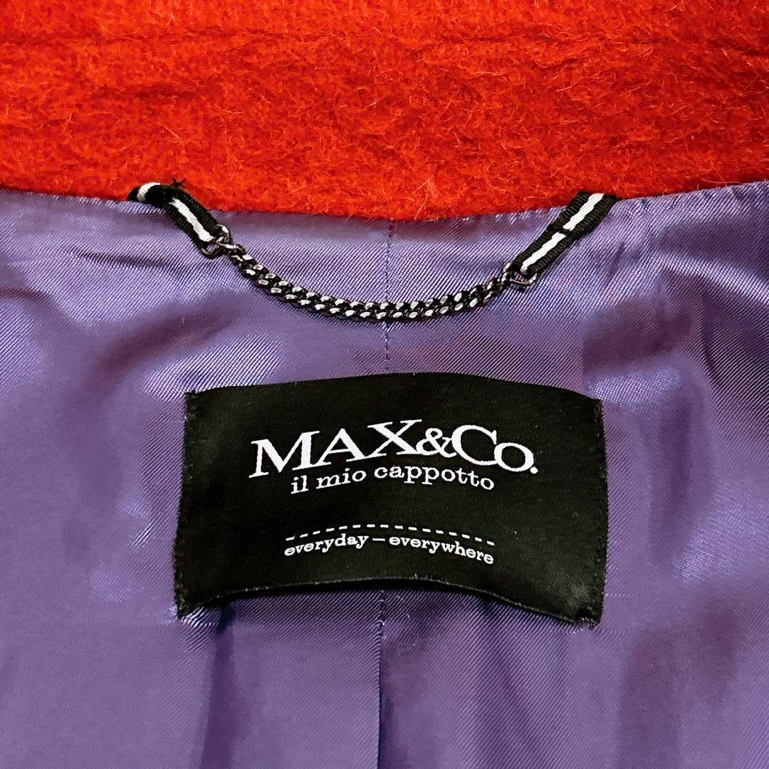 ほぼ未使用✨　マックスマーラ　ロング　コート　赤　40 ウール　アルパカ　モヘヤ