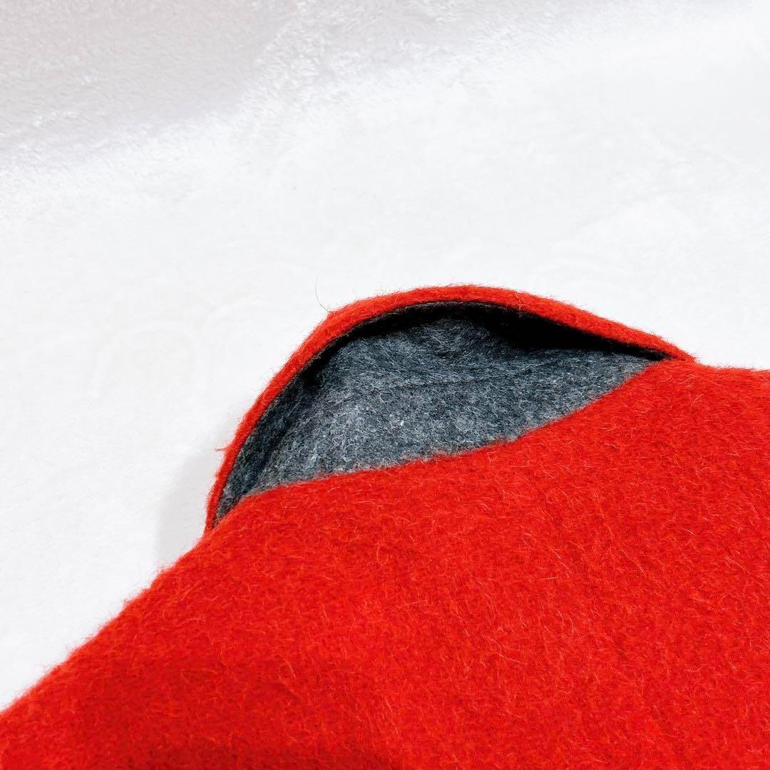 ほぼ未使用✨　マックスマーラ　ロング　コート　赤　40 ウール　アルパカ　モヘヤ