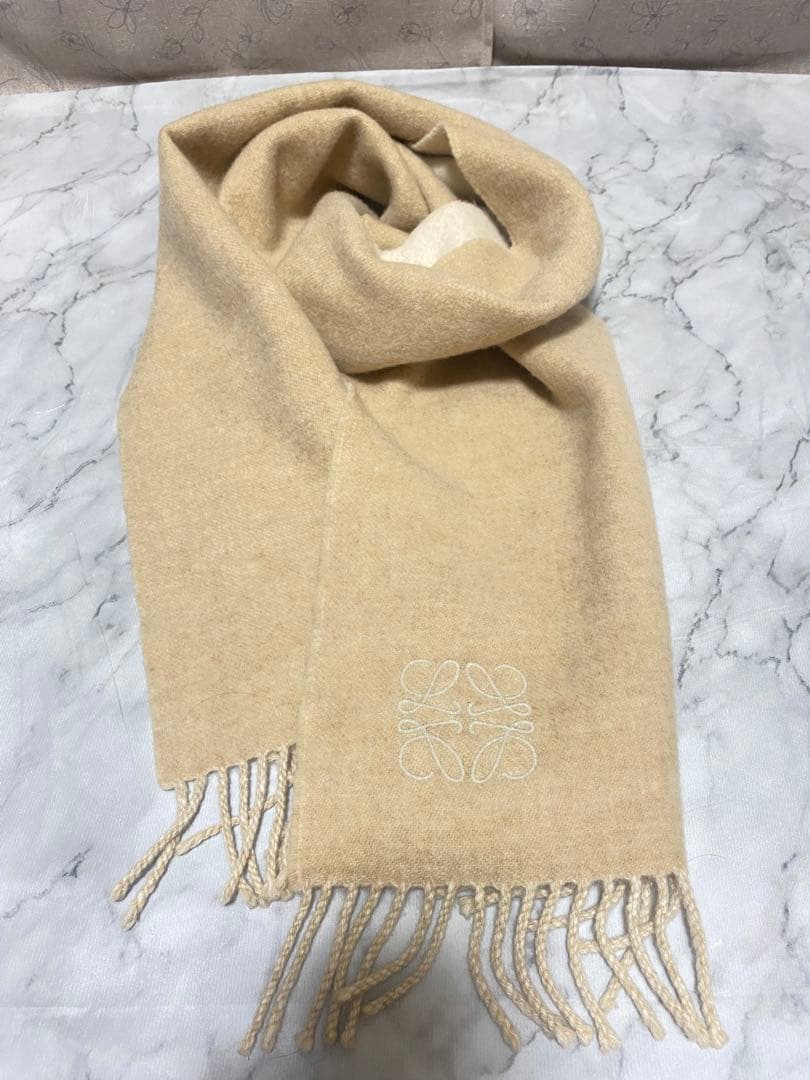 LOEWE ロエベ マフラー リバーシブル ウールカシミヤ