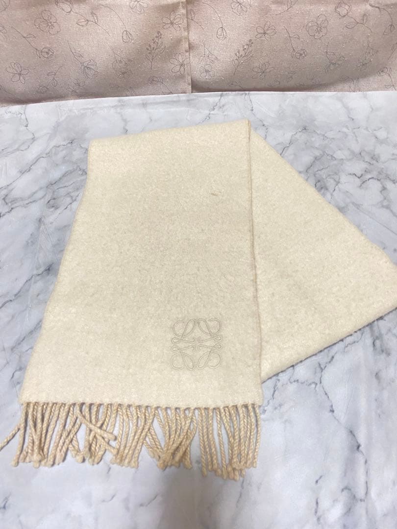 LOEWE ロエベ マフラー リバーシブル ウールカシミヤ