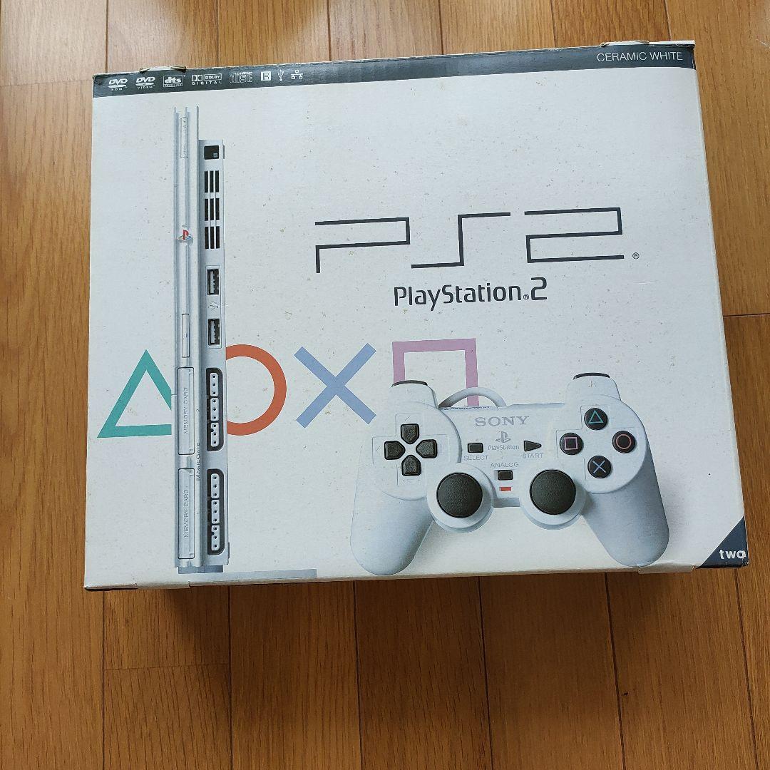 動作OK★PS2 本体 コントローラー2個セット プレステ２ メモリーカード付