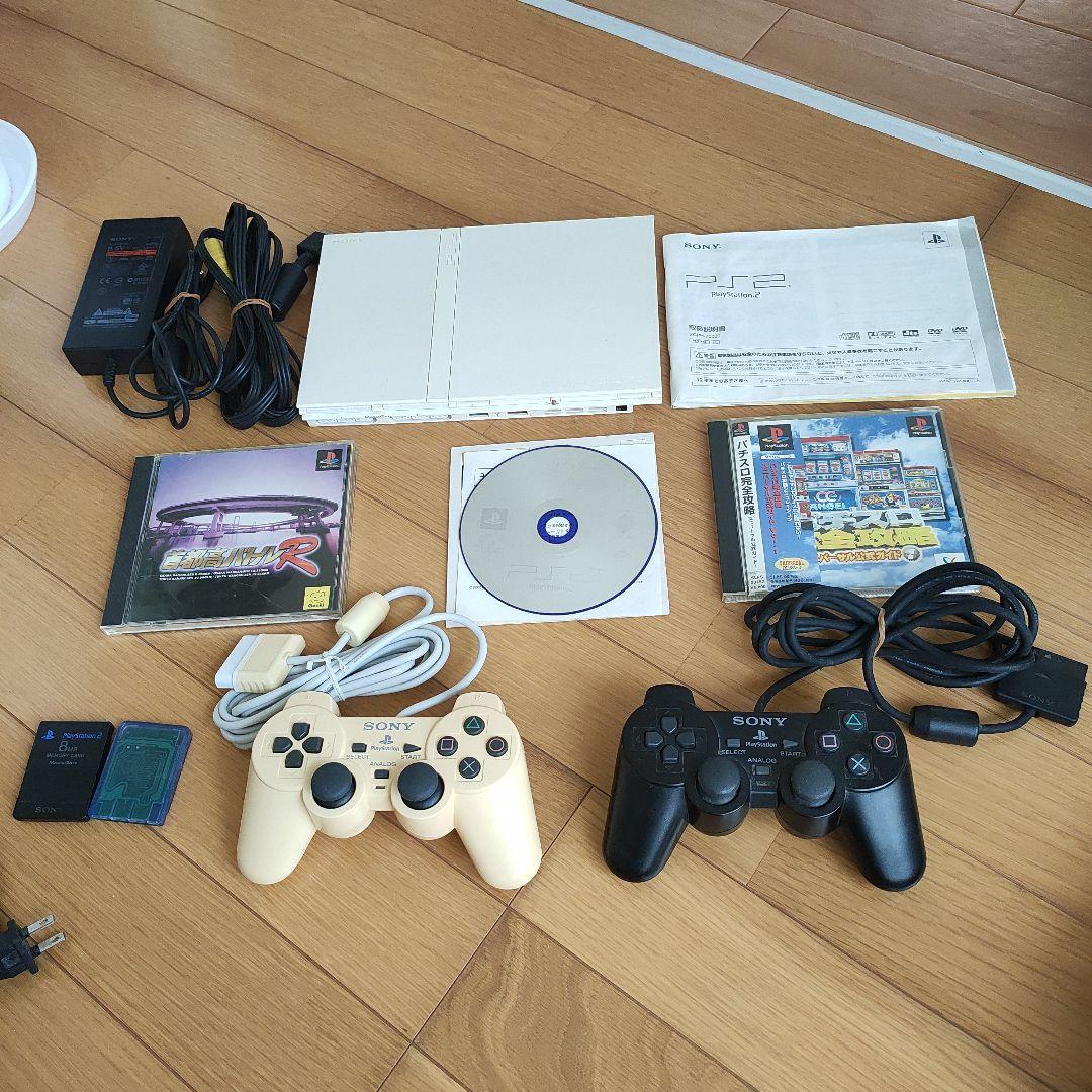 動作OK★PS2 本体 コントローラー2個セット プレステ２ メモリーカード付