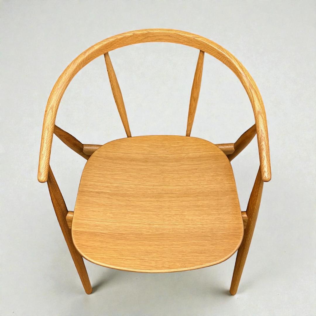 さくら美品 小林幹也 デザイン オーク無垢材 ダイニングチェア 北欧モダン