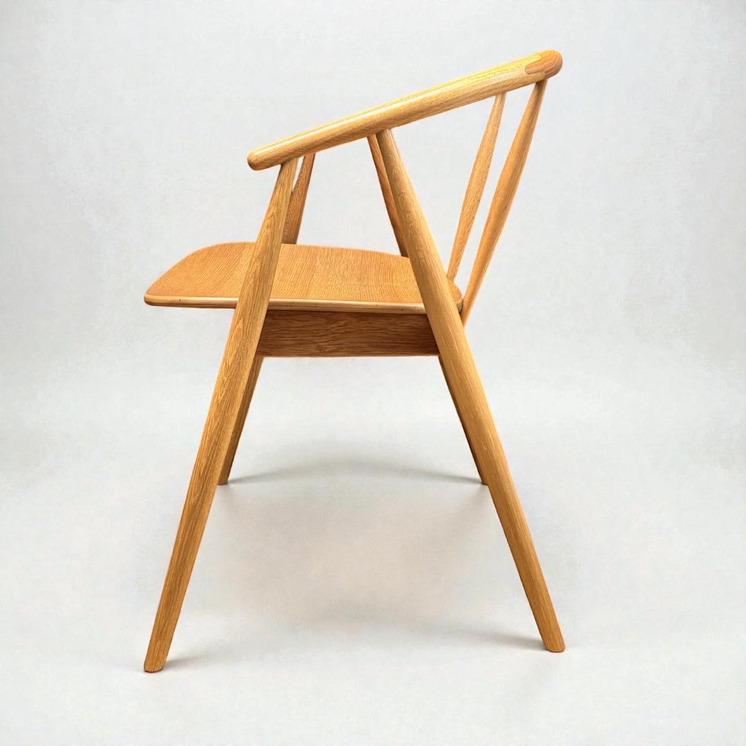 さくら美品 小林幹也 デザイン オーク無垢材 ダイニングチェア 北欧モダン