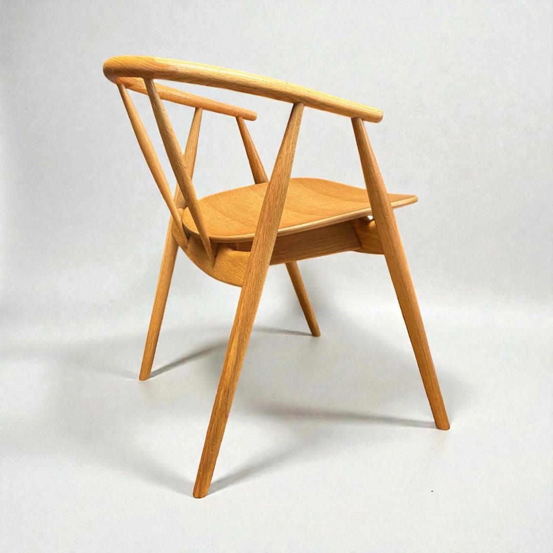 さくら美品 小林幹也 デザイン オーク無垢材 ダイニングチェア 北欧モダン