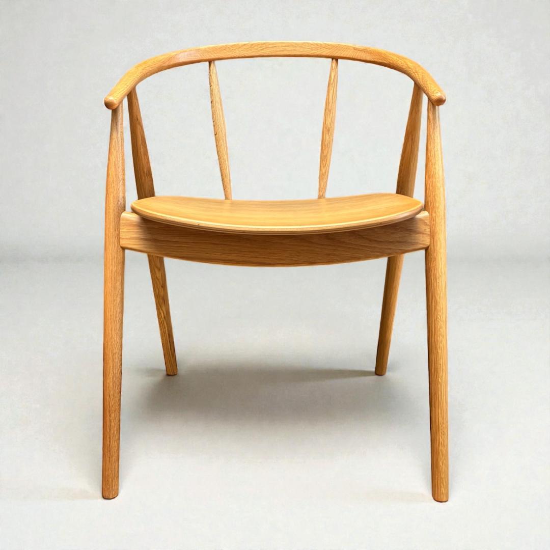 さくら美品 小林幹也 デザイン オーク無垢材 ダイニングチェア 北欧モダン