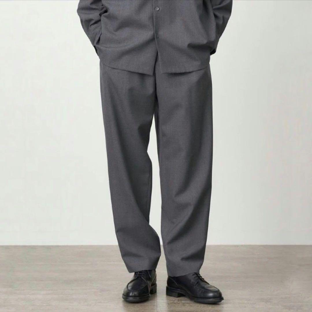 美品✨ATON WOOL TROPICAL TAPERED EASY PANTS