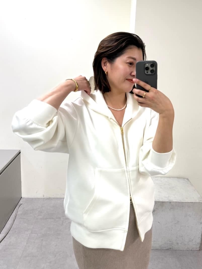 新品 RIVE DROITE リバイバル バックテールZIPパーカー ホワイト