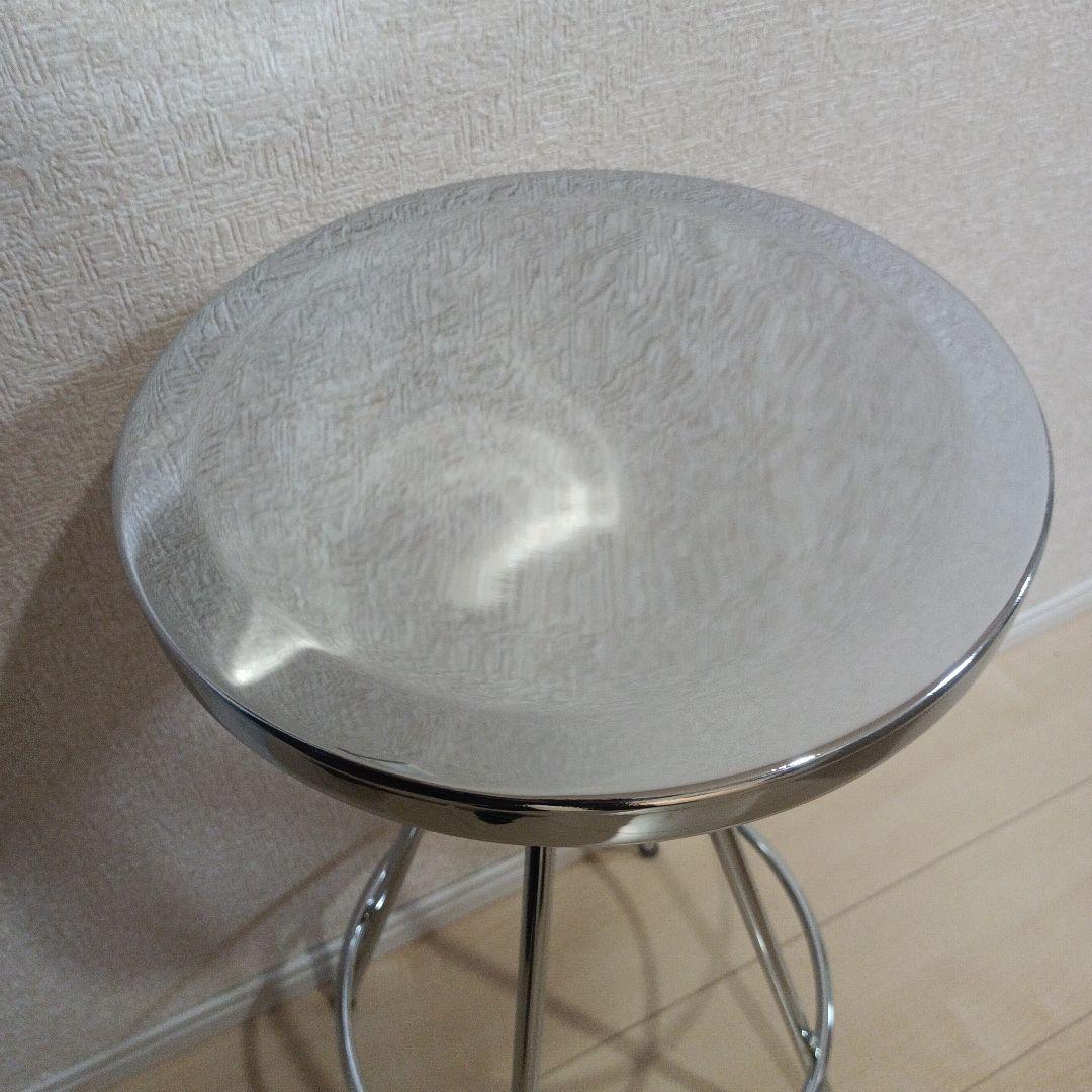 ①希少　ステンレス製　カウンターチェア　バーチェア　スツール