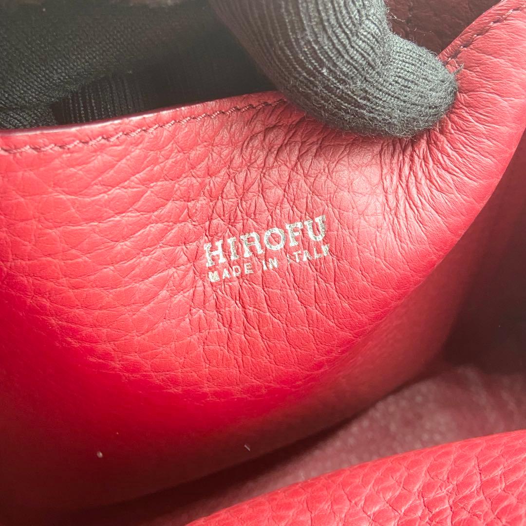 未使用級　HIROFU ヒロフ　クラッシカ　トートバッグ　オールレザー　レッド