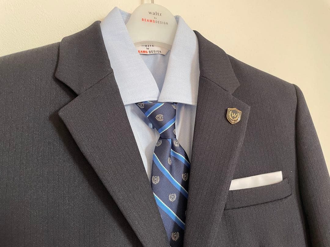 【美品】ビームス キッズフォーマルスーツwaltz by BEAMS 165A紺