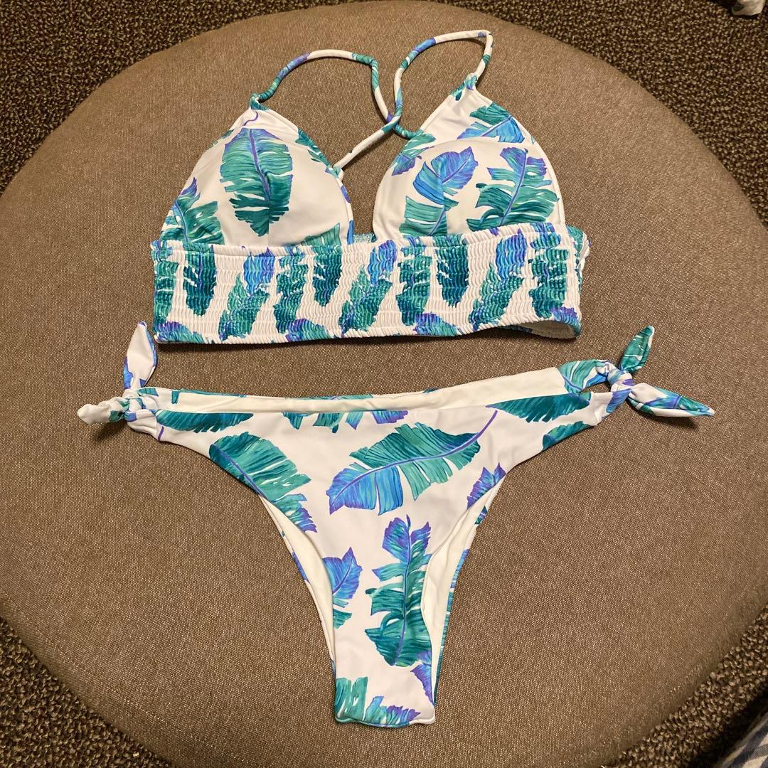 ALEXIASTAM 葉っぱ柄 セパレート水着 Mサイズ