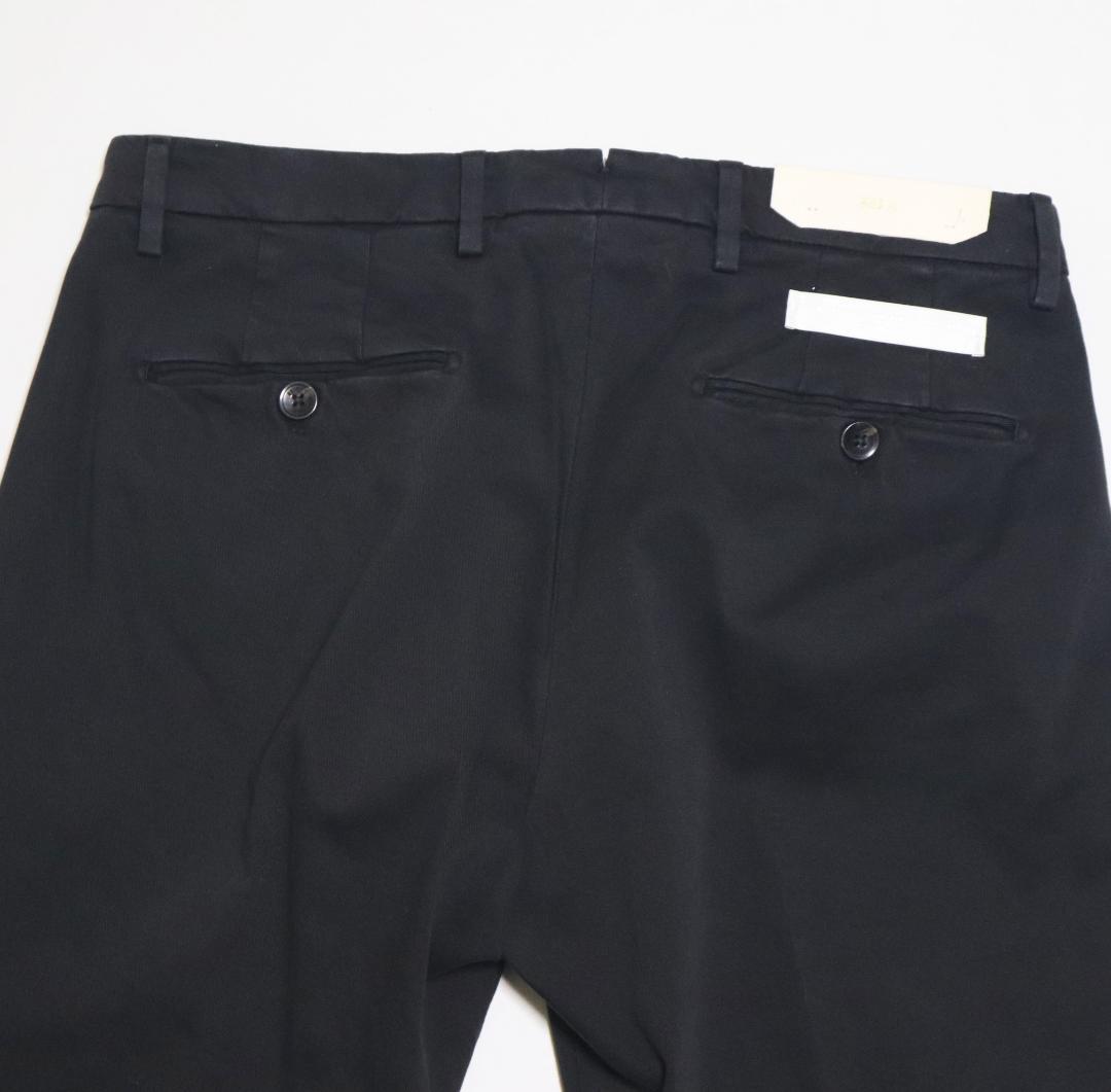 新品訳【ブリリア 1949】ERCOLANO ノープリーツパンツ 黒 46