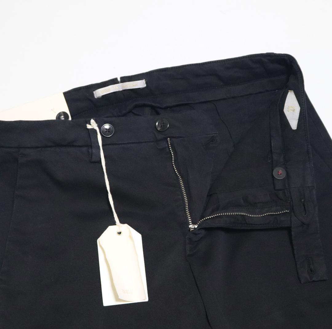 新品訳【ブリリア 1949】ERCOLANO ノープリーツパンツ 黒 46