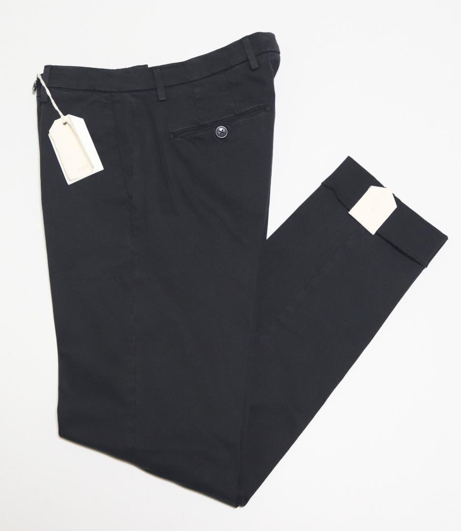 新品訳【ブリリア 1949】ERCOLANO ノープリーツパンツ 黒 46