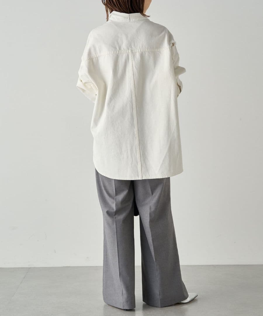 LOUNGEDRESS【Ｓサイズ登場！】ダメージデニムシャツ オフホワイト