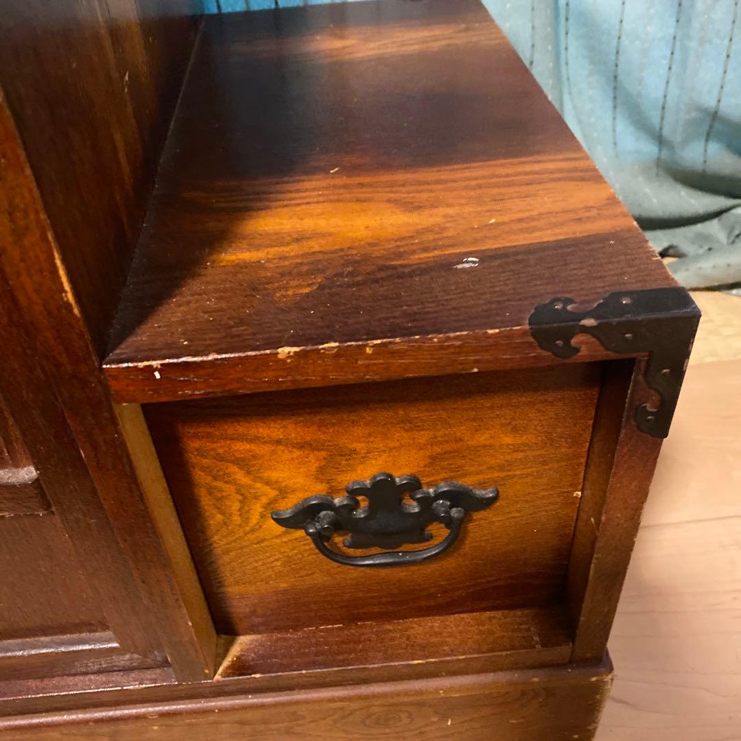 木製階段状引き出しタンス