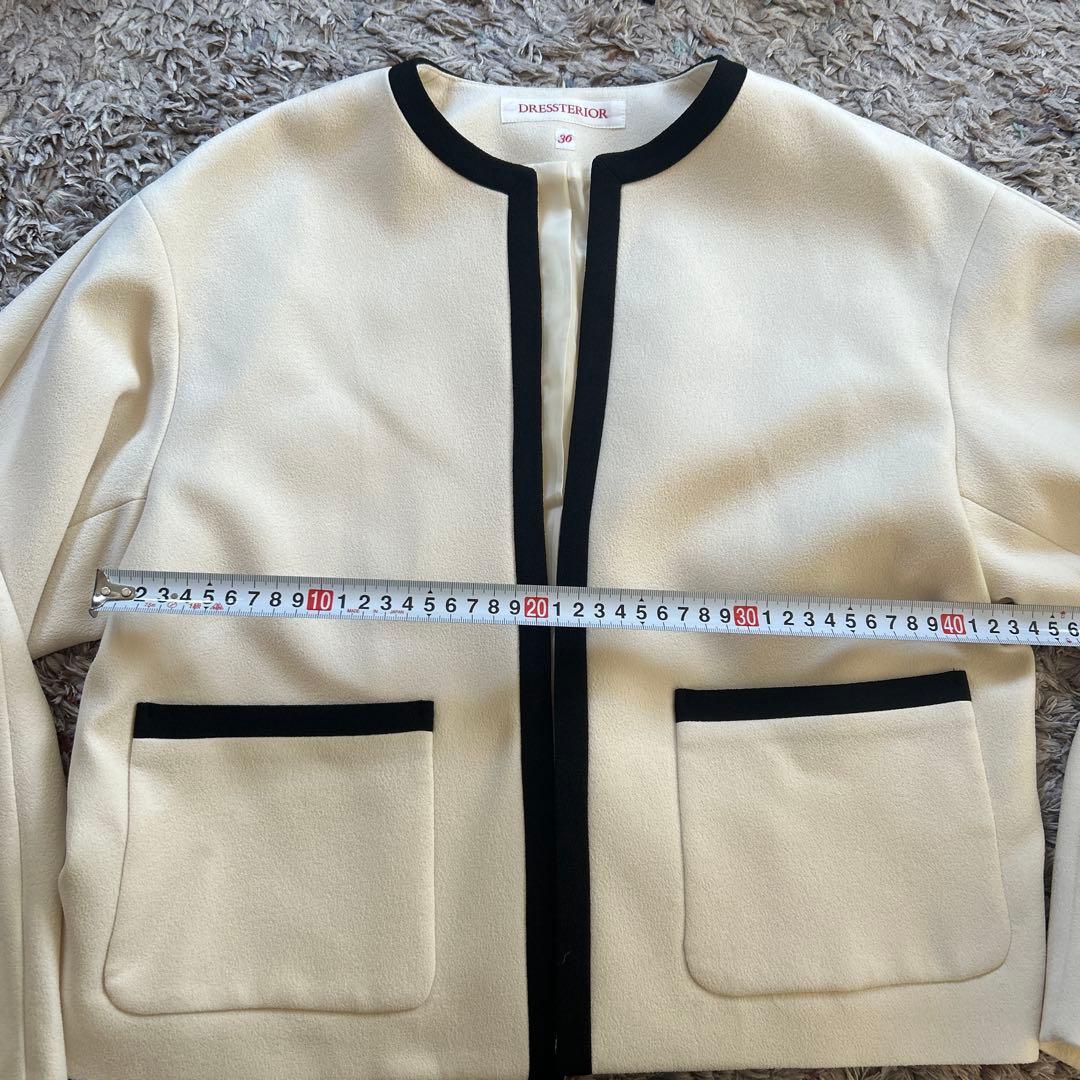 ドレステリア　バイカラーショートジャケット　36