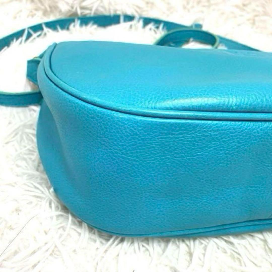 希少カラー　イルビゾンテ　ショルダーバッグ　ハーフムーン　半月　三日月　ブルー