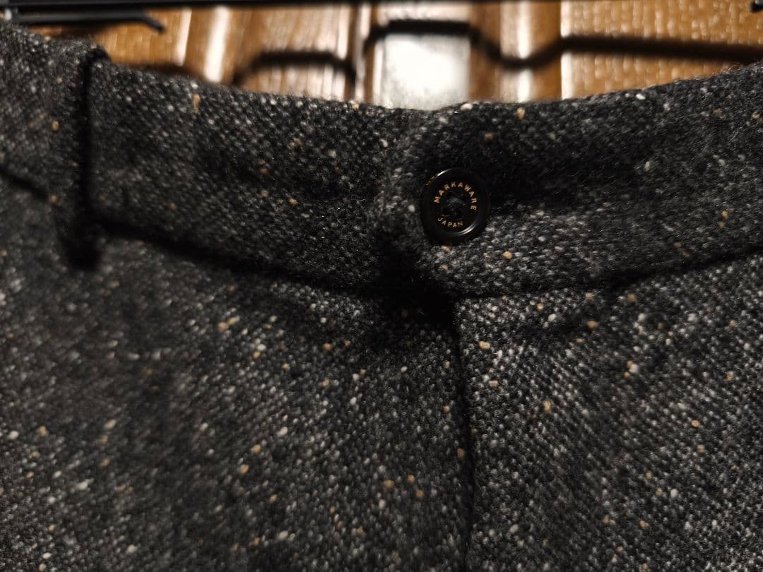 MARKAWARE　カシミヤ　ドネガルツイード　トラウザー　サイズ３　L　グレー