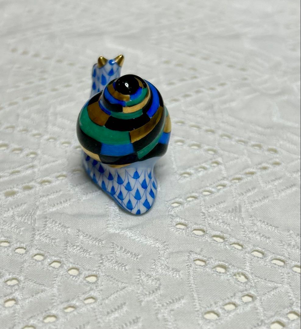 ヘレンド カラフルなガラス製カタツムリ置物