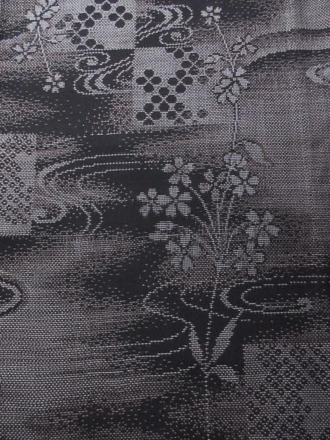 未着用に近い！純泥染＊７マルキ＊本場大島紬＊窪田織物＊着物＊１６５ｃｍ＊裄６６