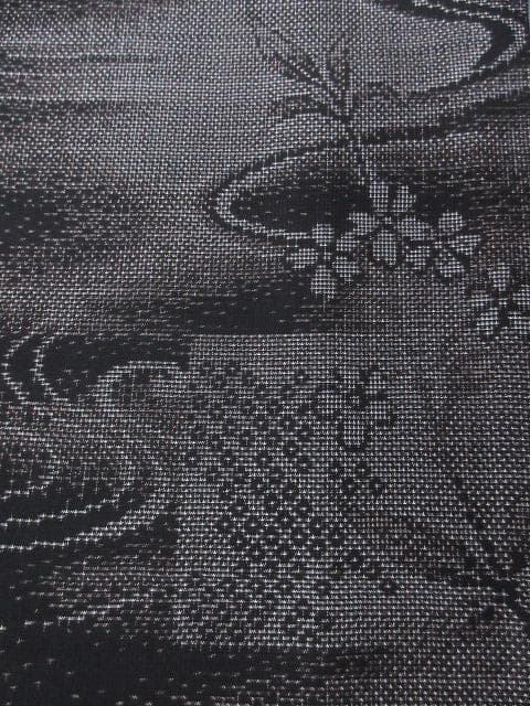 未着用に近い！純泥染＊７マルキ＊本場大島紬＊窪田織物＊着物＊１６５ｃｍ＊裄６６