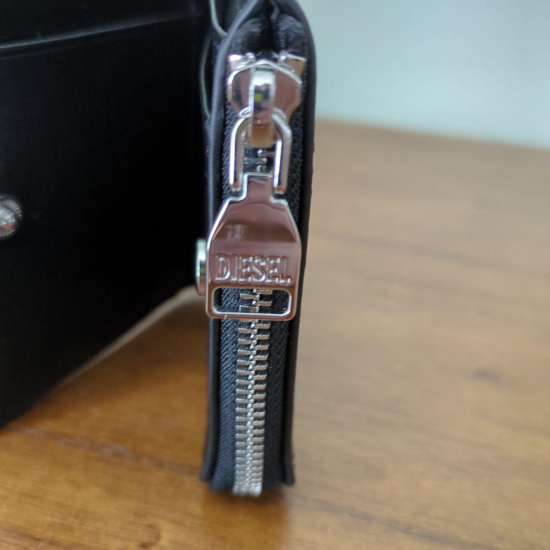 未使用　ディーゼル　二つ折り財布　1DR カードホルダー ケース 本革 黒