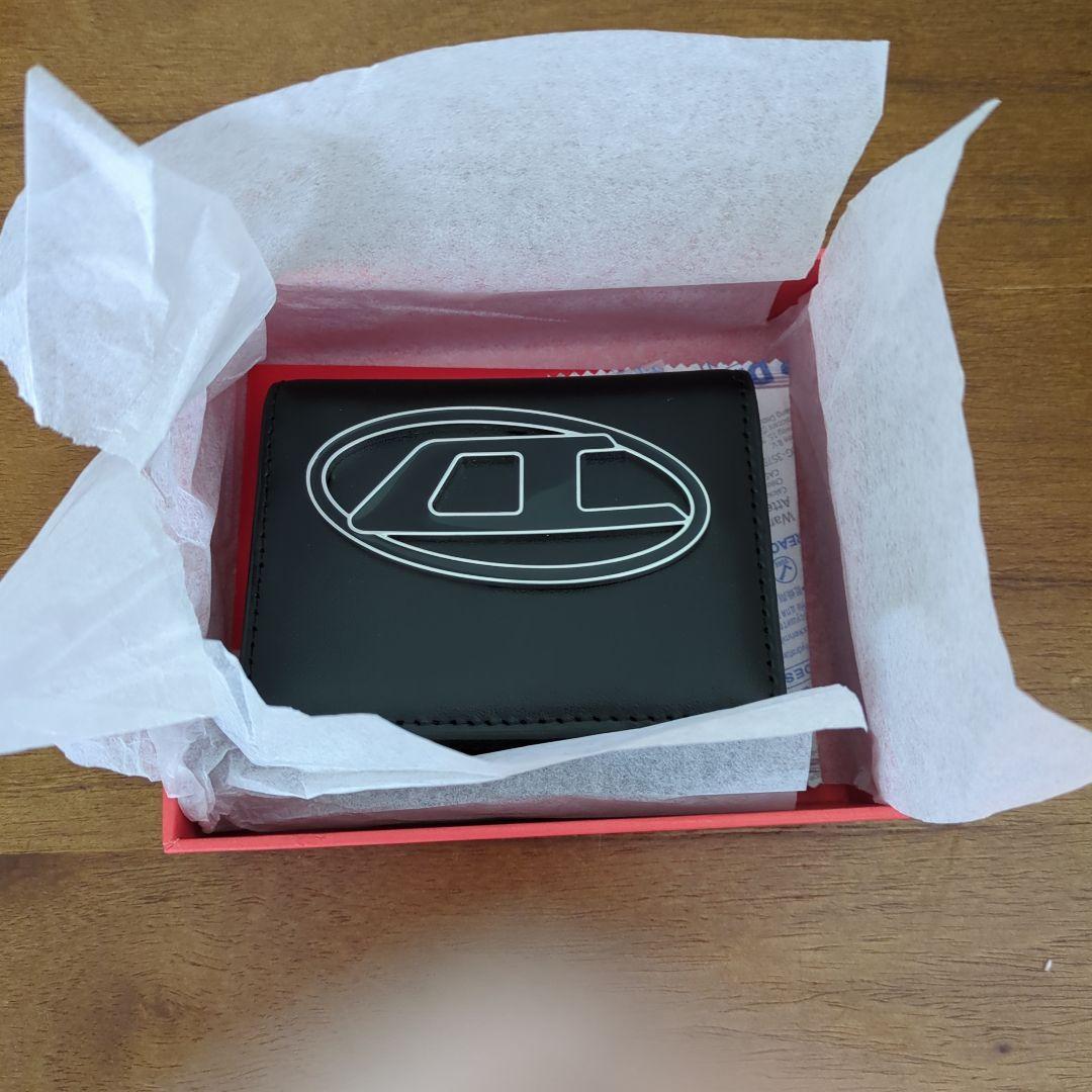 未使用　ディーゼル　二つ折り財布　1DR カードホルダー ケース 本革 黒