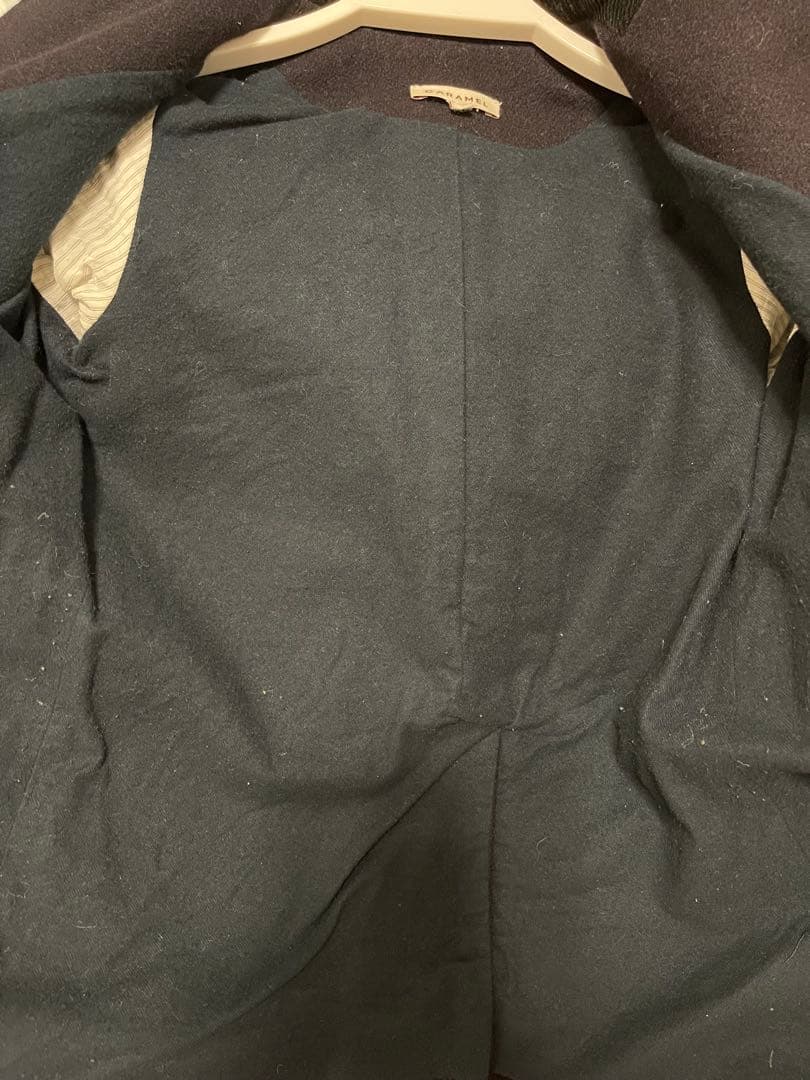 CARAMEL ウールコート 100-120 紺色 美品 英国ブランド