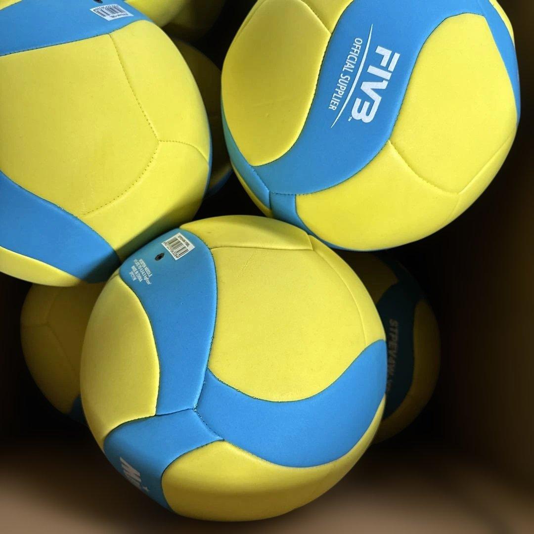 11個セットMIKASA STPEV4W-YSBL スマイルバレーボール 4号球