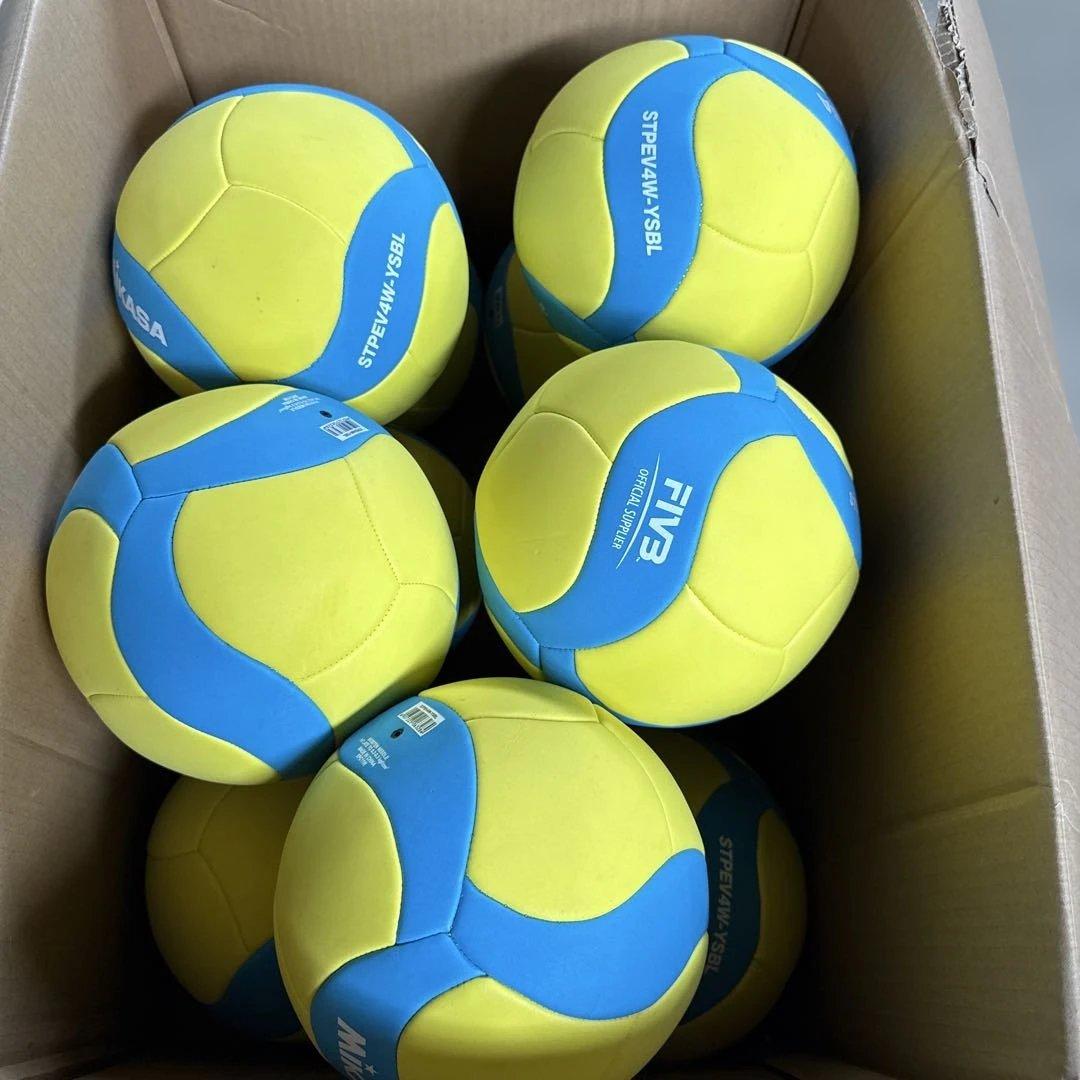 11個セットMIKASA STPEV4W-YSBL スマイルバレーボール 4号球