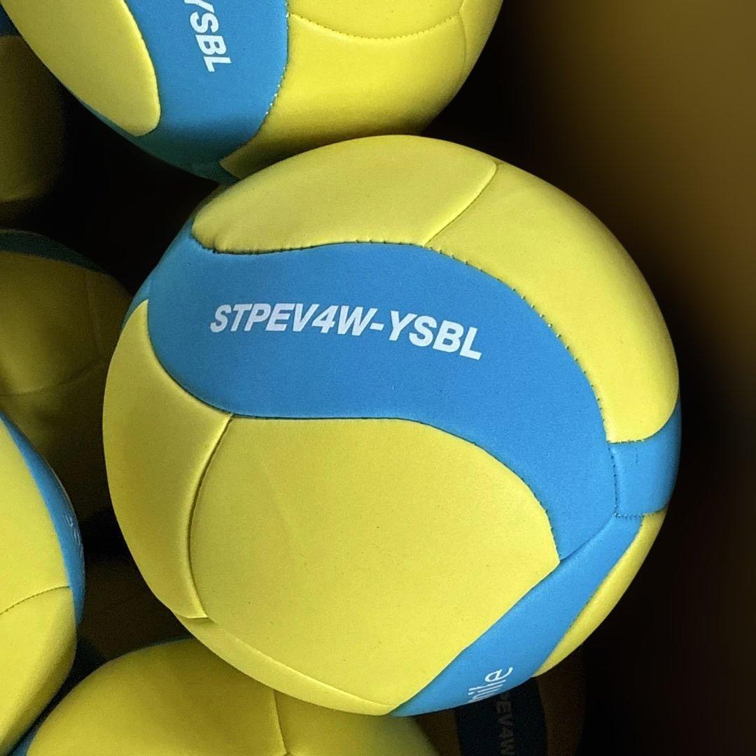 11個セットMIKASA STPEV4W-YSBL スマイルバレーボール 4号球