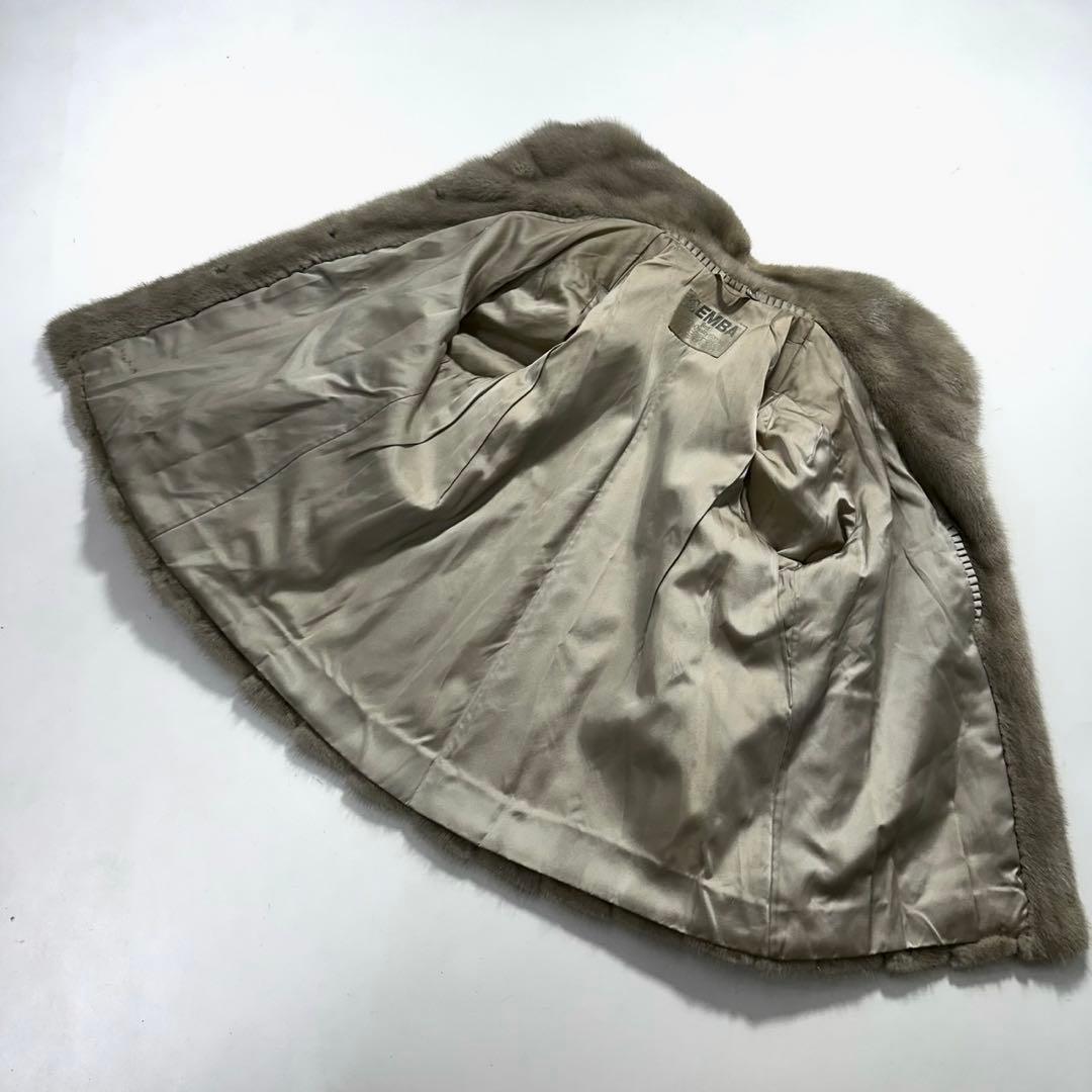 ボリューム◎丸襟　EMBA サファイアミンク ファーコート