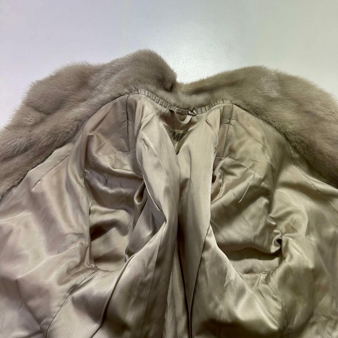 ボリューム◎丸襟　EMBA サファイアミンク ファーコート