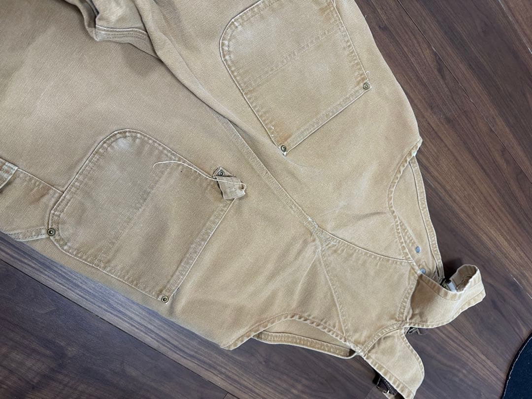 週末値下げ！希少エプロン付きUSA製Carhartt オーバーオールダブルニー
