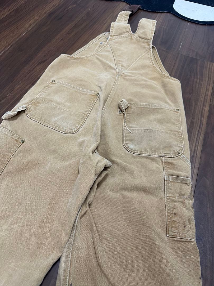 週末値下げ！希少エプロン付きUSA製Carhartt オーバーオールダブルニー