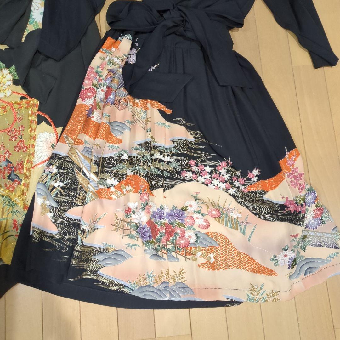 着物　留袖リメイクワンピースセット