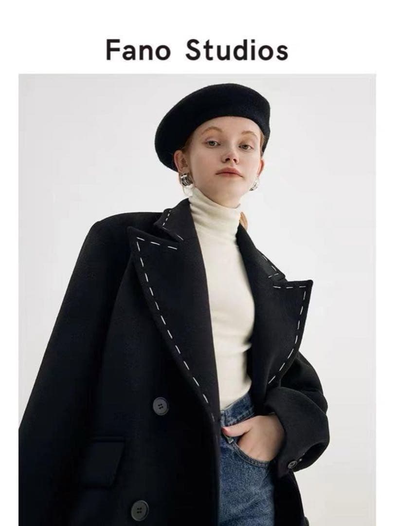 【Fano Studios】オーバーショルダー オーバーサイズチェスターコート