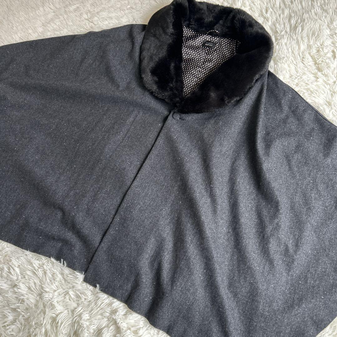 ✨美品✨ヒロミチナカノ 着物コート ポンチョ ケープ ファー 2way