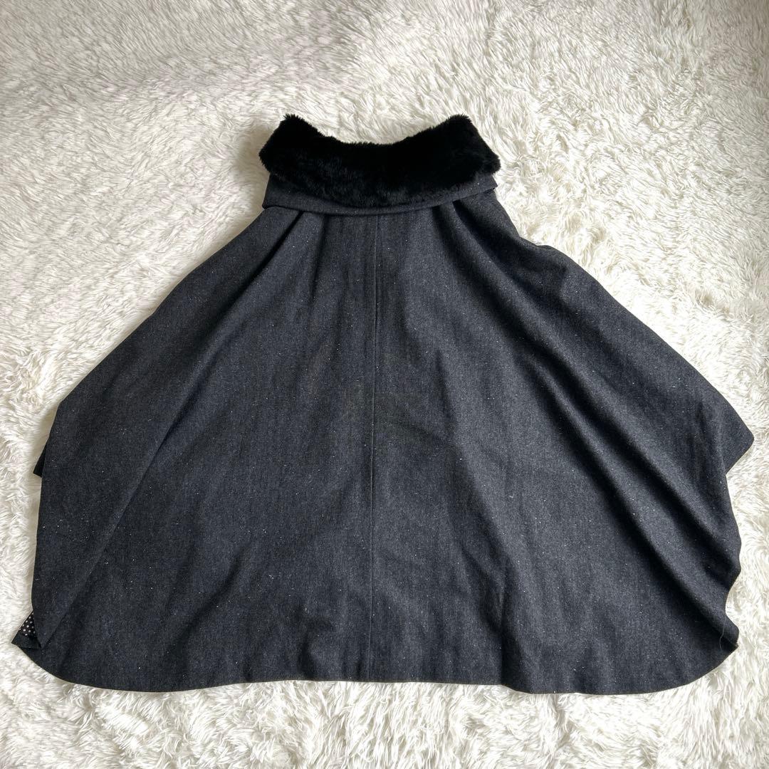 ✨美品✨ヒロミチナカノ 着物コート ポンチョ ケープ ファー 2way