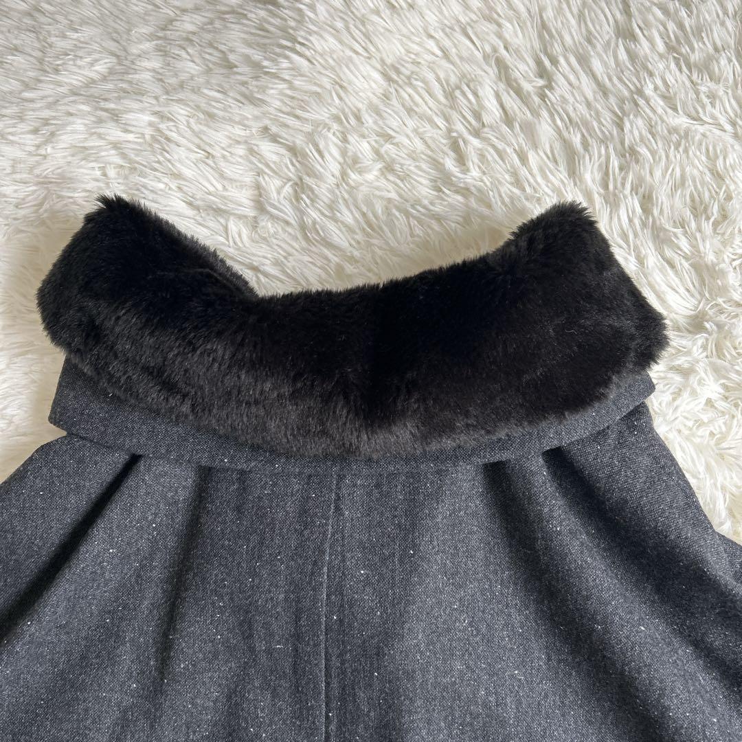 ✨美品✨ヒロミチナカノ 着物コート ポンチョ ケープ ファー 2way