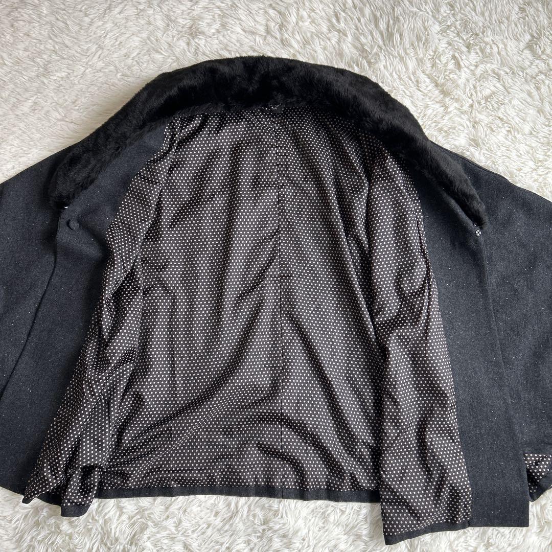 ✨美品✨ヒロミチナカノ 着物コート ポンチョ ケープ ファー 2way