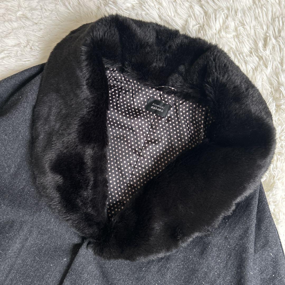 ✨美品✨ヒロミチナカノ 着物コート ポンチョ ケープ ファー 2way