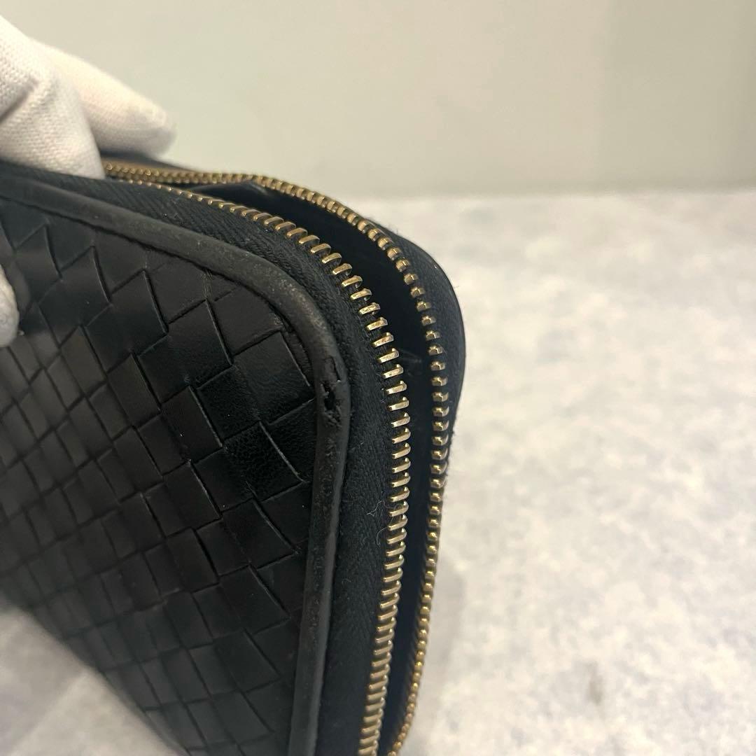 BottegaVeneta ボッテガヴェネタ　長財布　ブラック　イントレチャート