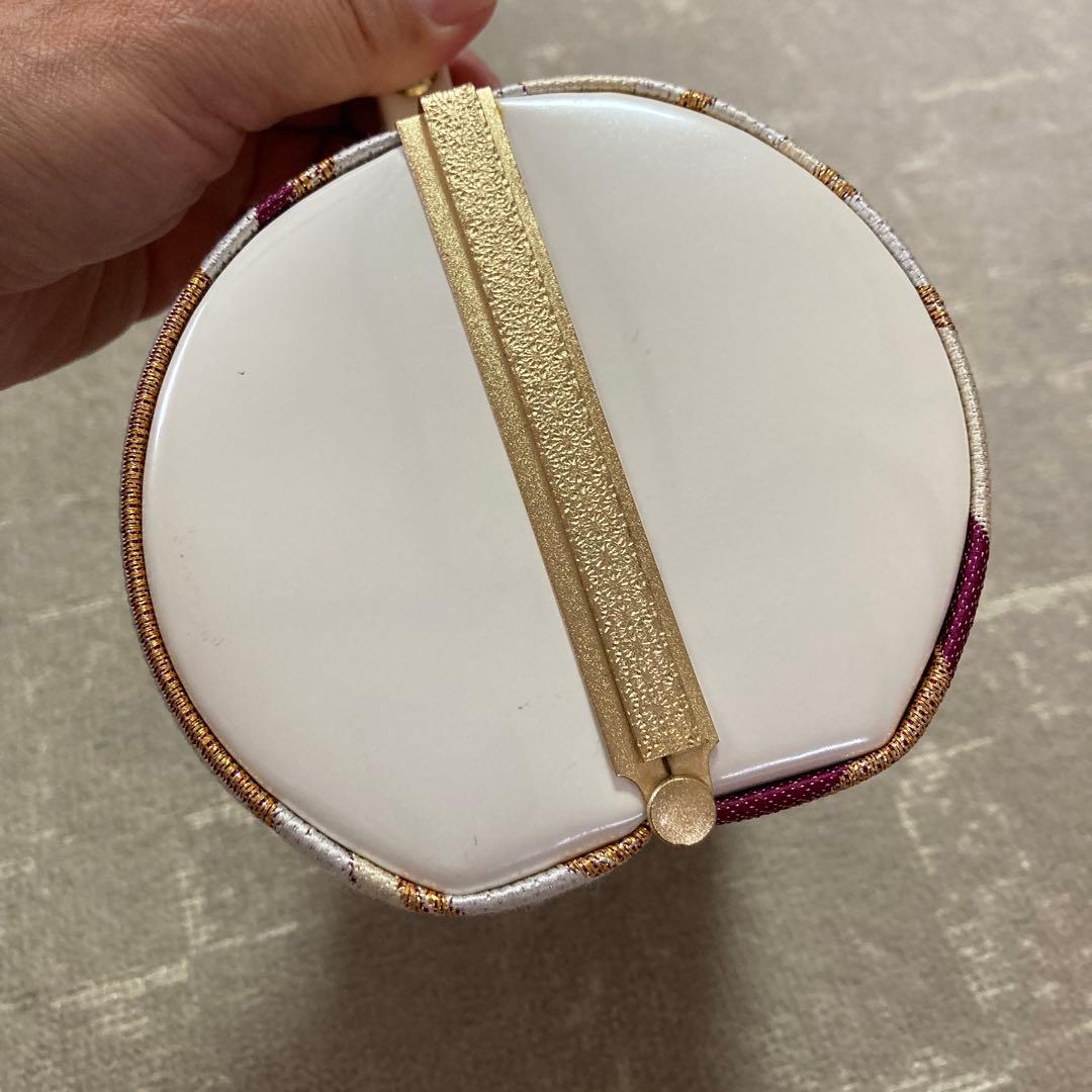 美品　和装 草履バッグセット 振袖用 帯地 金×白×紫