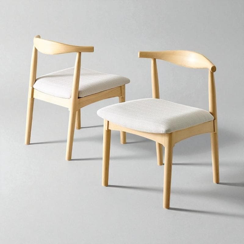 あんじゅ 完成品　ダイニングチェア 曲線の美　２脚セット　曲木加工