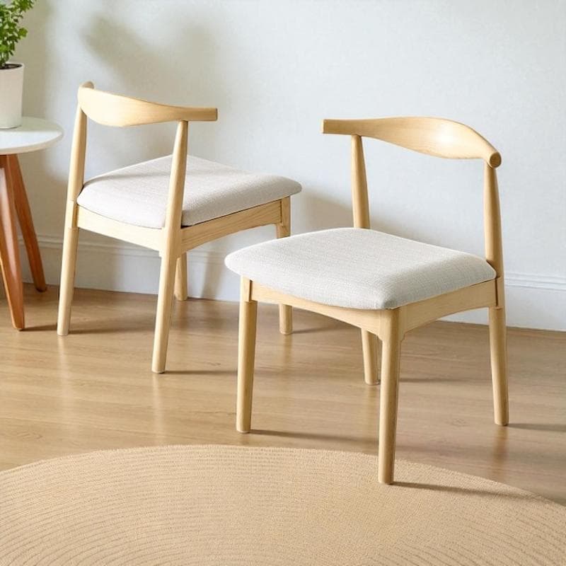 あんじゅ 完成品　ダイニングチェア 曲線の美　２脚セット　曲木加工