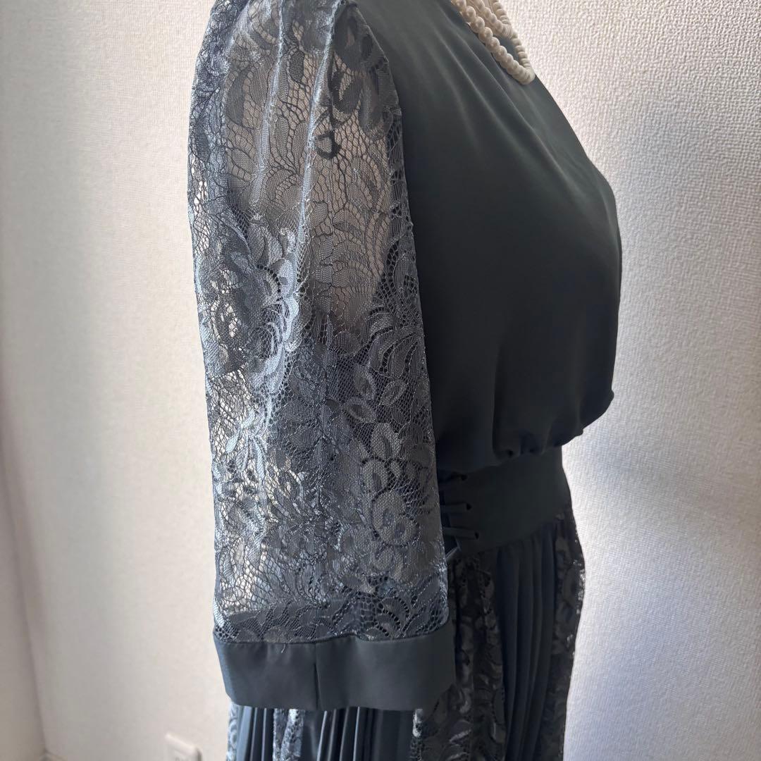 定価2万　GIRL コンシャススリーブ＆ロングフレア結婚式パーティードレス